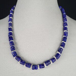 West african krobo Indogo  glass neclace